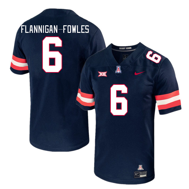 #6 Demetrius Flannigan-Fowles Arizona Wildcats Jerseys Football Stitched-Navy